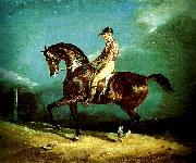 charles emile callande jockey montant un cheval de course USA oil painting artist